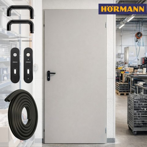 Drzwi Techniczne Szare Hormann ZK ISO 100cm 1000 x 2000 RAL7035