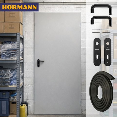 Drzwi Techniczne Szare Hormann ZK ISO 70cm 700 x 2000 RAL7035