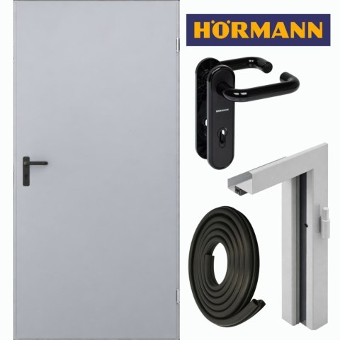 Drzwi Techniczne Szare Hormann ZK ISO 80cm 800 x 2000 RAL7035