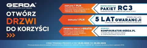 Drzwi Wejściowe RC3 GERDA Toronto Stalowe do mieszkań Różne Kolory do wyboru