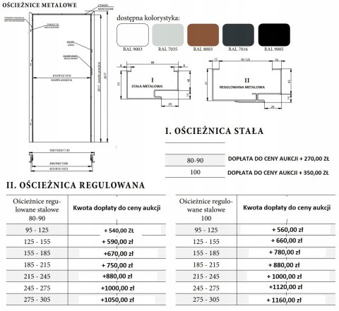 Drzwi Wejściowe Soller Pełne Wewnątrzklatkowe z ościeżnicą