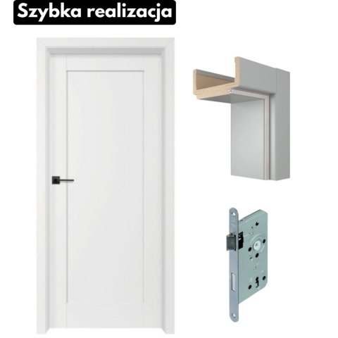 Drzwi wewnętrzne Erkado Pera 2 Ramowe Śnieżnobiały Ościeżnica Szybka realizacja
