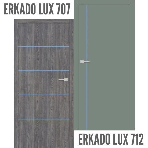 Drzwi Wewnętrzne Intarsja LUX Niebieska Erkado Pełne