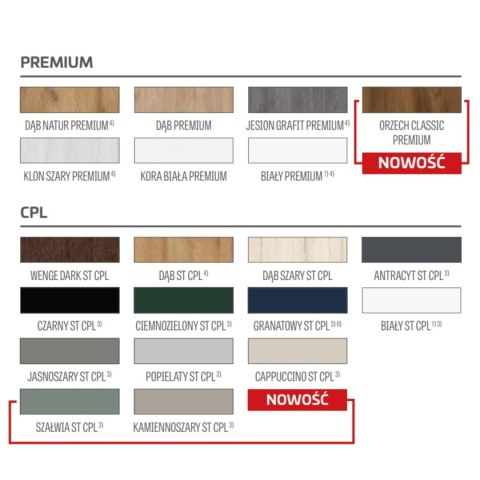 Drzwi Wewnętrzne JASMIN Erkado Przylgowe Bezprzylgowe Kolory Modele