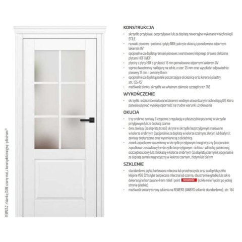 Drzwi Wewnętrzne Lakierowane UV PIEONIA Erkado
