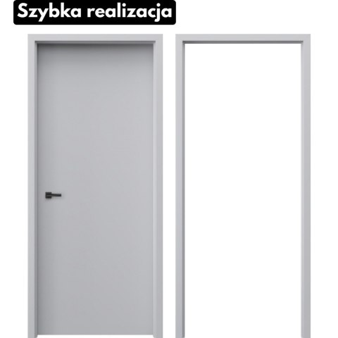 Drzwi Wewnętrzne Porta Trim Soft Typ P Przylgowe Szare Komplet z Ościeżnicą