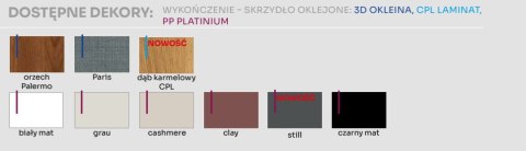 Drzwi wewnętrzne RUMBA Kolory Pełne Voster Bezprzylgowe/Przylgowe