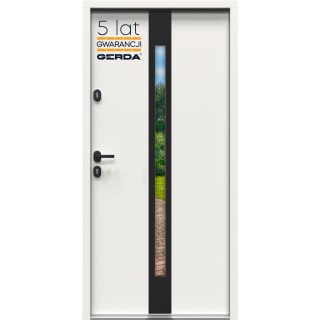 Drzwi Zewnętrzne GERDA TEMPO 75mm SELECT Milano 9 Białe LUSTRO Szybka Realizacja