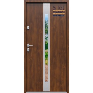 Drzwi Zewnętrzne GERDA TEMPO 75mm SELECT Milano 9 INOX Dąb Szlachetny LUSTRO Szybka Realizacja