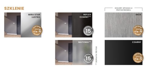 Drzwi Zewnętrzne GERDA TEMPO Milano 8b 75mm SELECT Antracyt LUSTRO Szybka Realizacja