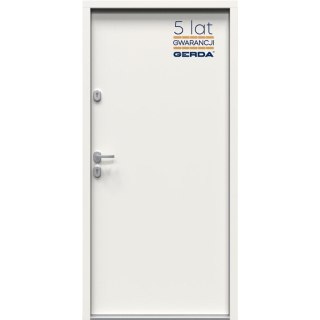 Drzwi Zewnętrzne GERDA TEMPO Płaskie 75mm SELECT Białe Szybka Realizacja