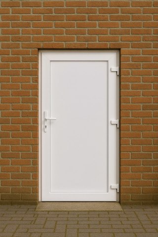 Drzwi Zewnętrzne PCV Pełne Panel 1000X2050 Techniczne Białe
