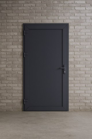 Drzwi Zewnętrzne PCV Pełne Panel 900X2050 Techniczne Antracyt