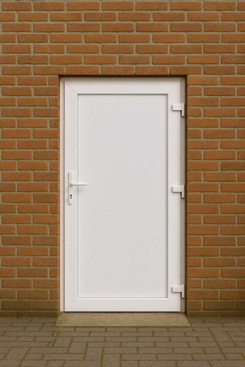 Drzwi Zewnętrzne PCV Pełne Panel 900X2050 Techniczne Białe