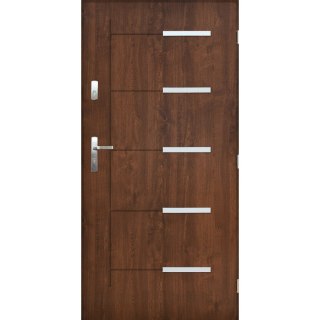 Drzwi Zewnętrzne Pełne Kankan 80/90 cm Czyste Powietrze Antracyt/Orzech/Złoty Dąb KOMPLET