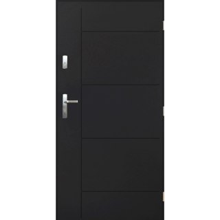 Drzwi Zewnętrzne Pełne SWING 80/90 cm Czyste Powietrze Antracyt/Orzech/Złoty Dąb KOMPLET