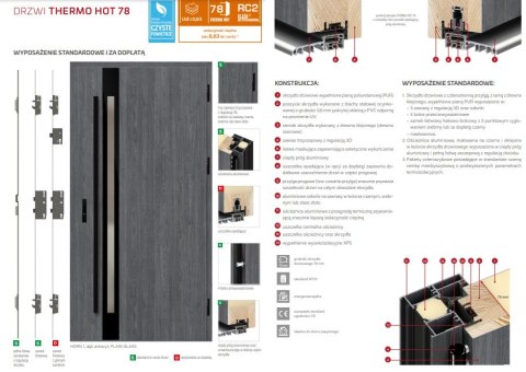 Drzwi zewnętrzne Solid Thermo Erkado Ud=0,67-0,99 Warianty