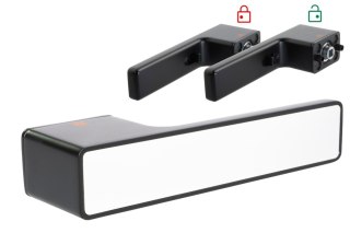 Klamka INTRA SMART Lock rozeta prostokątna czarny/biały BLITZ Premium