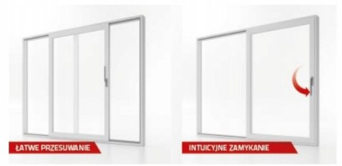 Okno Przesuwne 2100 x 2100 Smart Slide HST Trzyszybowe