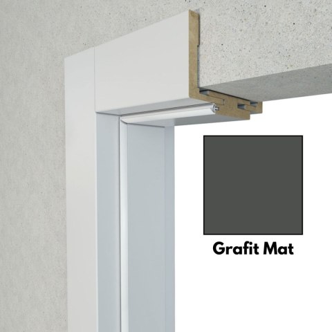 Ościeżnica Bezprzylgowa Grafit Mat Voster 10-14 mm 60 Prawa