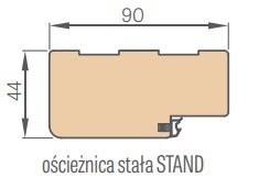 Ościeżnica Erkado Stała Blokowa Przylgowa Kolory Okleinowana