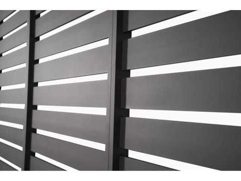 Panel Żaluzjowy H Mirador 123 cm - Panel Poziomy Do Pergoli 111 4 m Premium i Deluxe antracyt