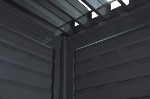 Panel Żaluzjowy Regulowany 123 cm - Pergola tarasowa MIRADOR 4m Deluxe i Premium 111 - Antracyt