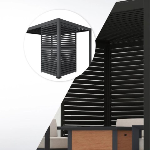 Panel Żaluzjowy Regulowany 123 cm - Pergola tarasowa MIRADOR 4m Deluxe i Premium 111 - Antracyt