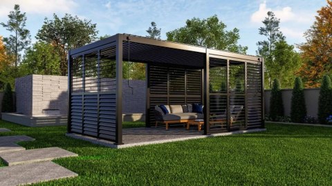 Panel Żaluzjowy Regulowany 93 cm - Pergola tarasowa MIRADOR 3m Deluxe i Premium 111 - Antracyt