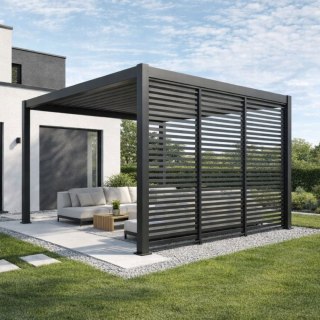 Panel Żaluzjowy Stały 123 cm - Pergola tarasowa MIRADOR Deluxe i Premium 111 - Antracyt
