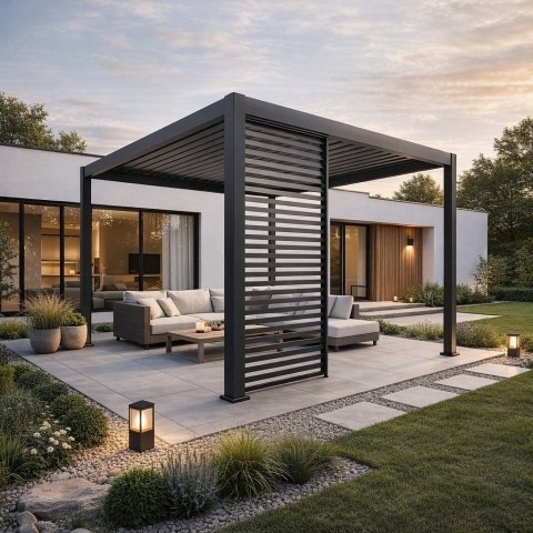 Panel Żaluzjowy Stały 93 cm - Pergola tarasowa MIRADOR Deluxe i Premium 111 - Antracyt