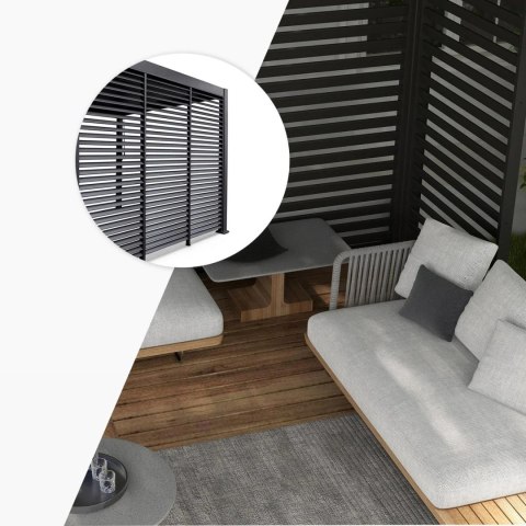 Panel Żaluzjowy Stały 93 cm - Pergola tarasowa MIRADOR Deluxe i Premium 111 - Antracyt